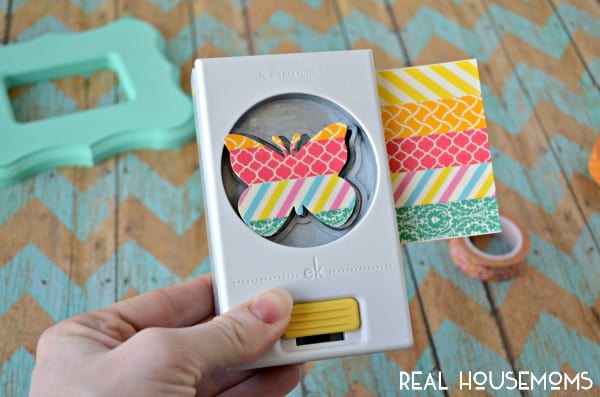 Spring Butterfly Washi Tape Frame from Real Housmoms