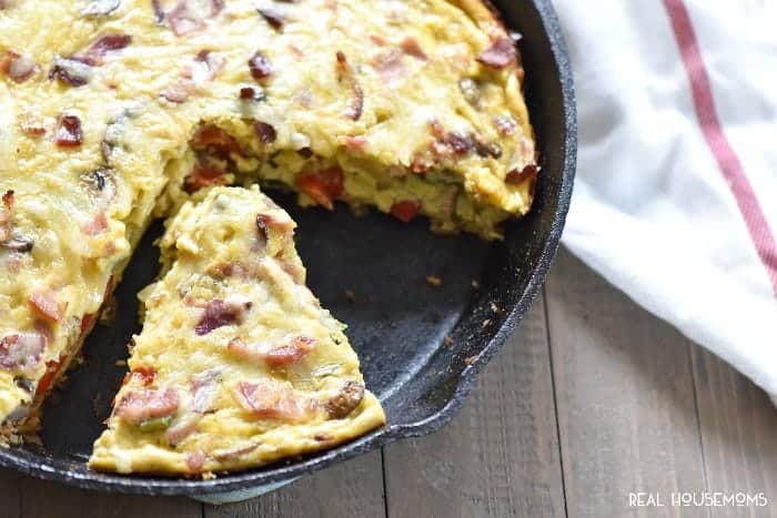 Bell Pepper Bacon Onion Frittata is so easy and tasty!!! It's a great breakfast for any level cook!