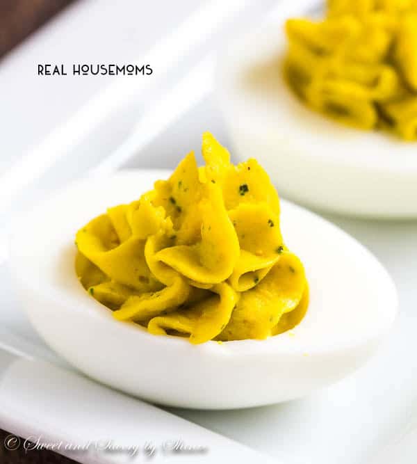 These creamy flavorful pesto deviled eggs are super simple and require only 3 main ingredients.
