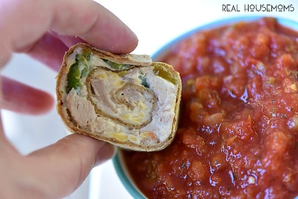 Chicken Jalapeno Popper Pinwheels are my go to appetizer for parties or potlucks! 