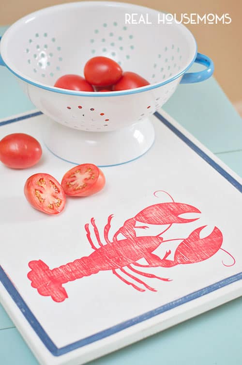 Cutting Board Makeover Nautical Style | Real Housemoms