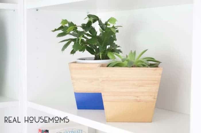 DIY Color Dipped Bamboo Planters IKEA Hack | Real Housemoms