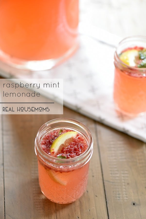 Raspberry Mint Lemonade has a fresh and minty taste.  It's the perfect cocktail for spring or summer!