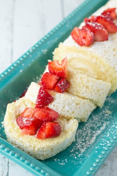 Vanilla Cake Roll With Strawberries Real Housemoms