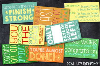Printable End-of-the-Year Lunchbox Notes ⋆ Real Housemoms