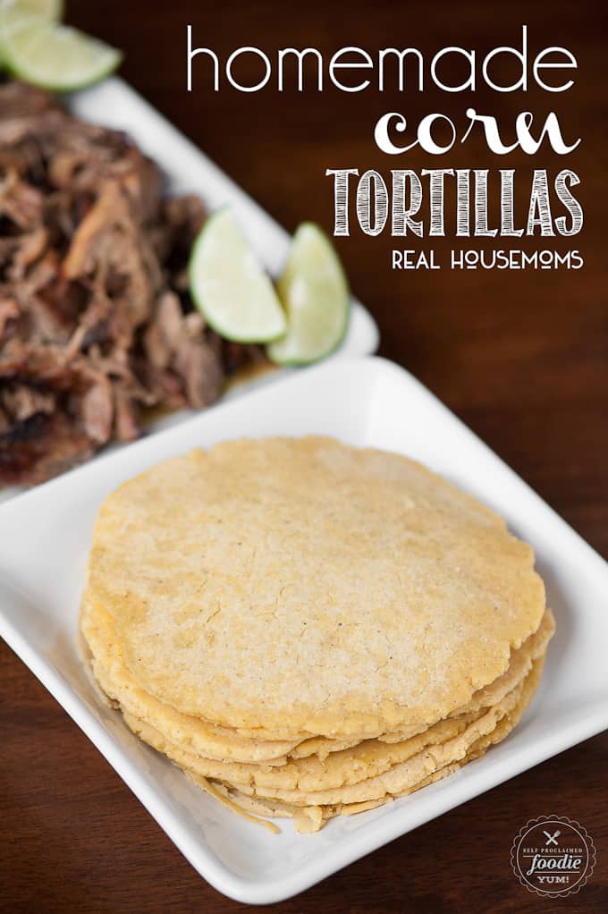 Homemade Corn Tortillas are a fun and kid friendly food to make as a family and are a great alternative prepackaged tortillas for dinner.