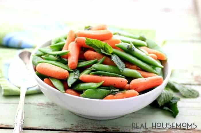 Buttery Mint Carrots and Snap Peas | Real Housemoms