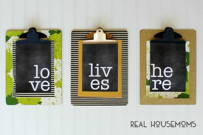 Easy Clipboard Art | Real Housemoms