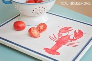 Cutting Board Makeover Nautical Style | Real Housemoms