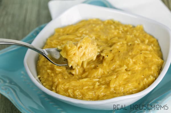 This easy Cheesy Orzo is a perfect weeknight side dish!