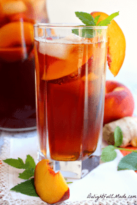 Ginger Peach Iced Tea by DelightfulEMade.com