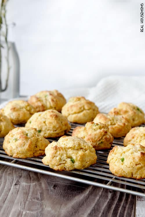 Easy Honey Jalapeno Cornbread Drop Biscuits boast the best of moist buttery biscuits and soft, sweet cornbread plus a speckling of jalapenos for the perfect addicting sweet heat!