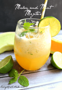 Melon and Mint Mojitos by DelightfulEMade.com