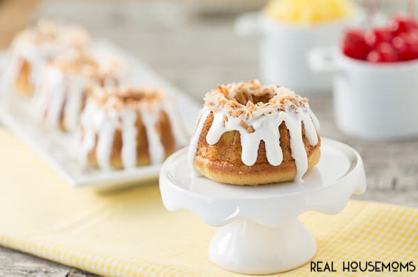 A taste of this Pina Colada Bundt Cake will make you feel like you are in the tropics without leaving your house!