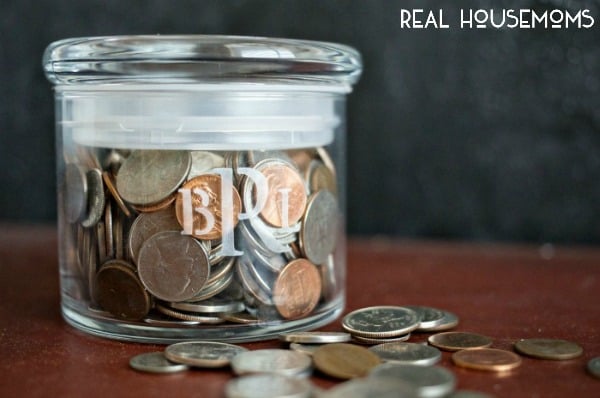 Monogrammed Coin Jar | Real Housemoms