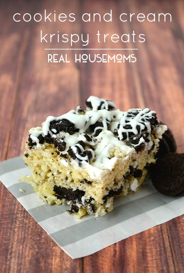 Cookies and Cream Krispy Treats | Real Housemoms