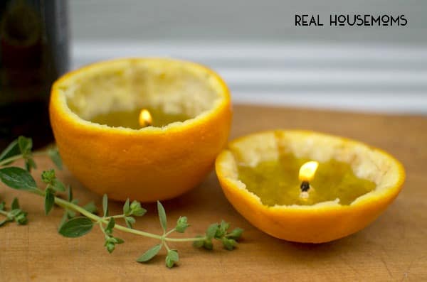 Orange Rind Citrus Candles | Real Housemoms
