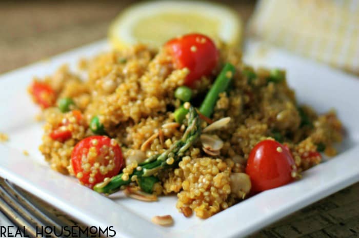 Spring Vegetable Quinoa Paella | Real Housemoms