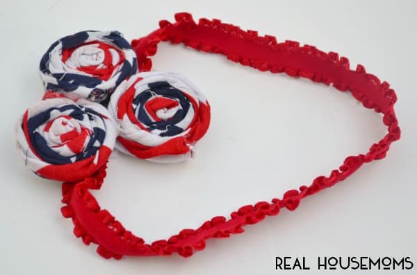 Red White and Blue Rosette Boho Headband | Real Housemoms