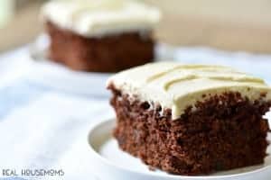 Chocolate Zucchini Cake is my new go to for a tasty dessert that I can sneak some greens in on my kids!