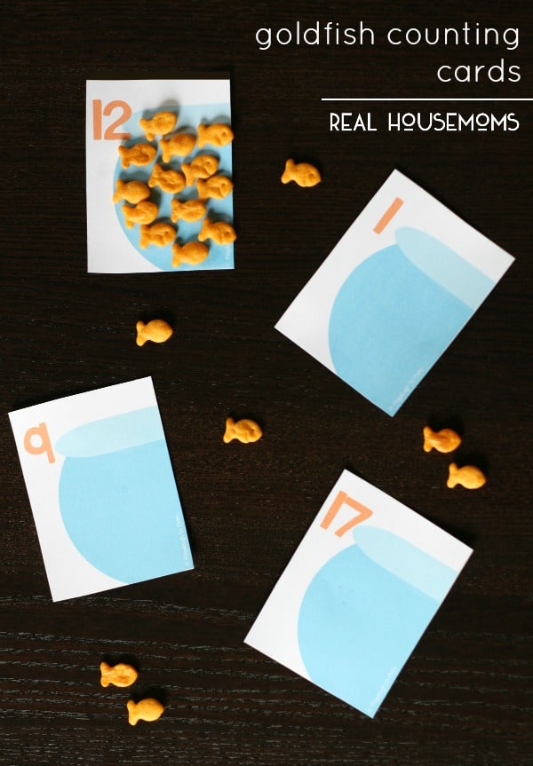 These free printable goldfish counting cards are fun, motivating and, as a huge bonus, end in a tasty snack. Can't beat that!