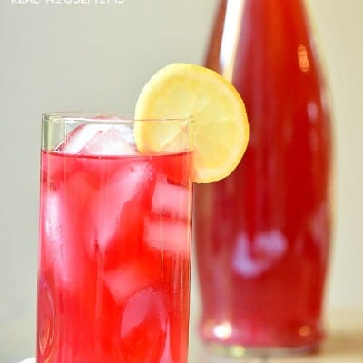 Hibiscus Tea Lemonade Cocktail is my new favorite summertime cocktail!