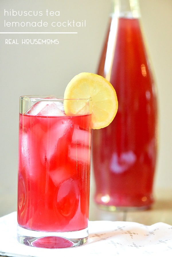 Hibiscus Tea Lemonade Cocktail is my new favorite summertime cocktail!  