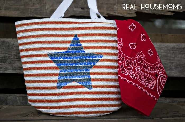Patriotic Painted Tote