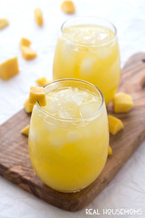 Sparkling Mango Water is incredibly delicious and refreshing on a hot summer day!