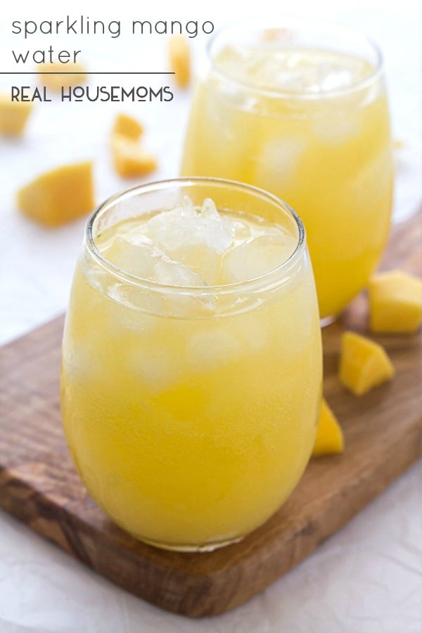 Sparkling Mango Water is incredibly delicious and refreshing on a hot summer day!