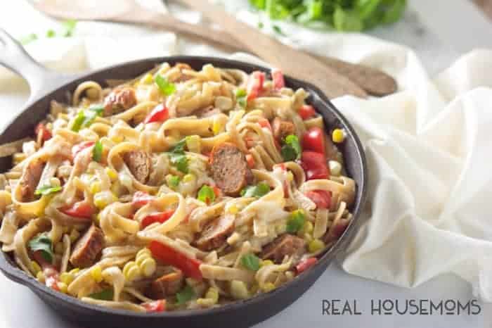 Stove Top Corn and Red Pepper Mac & Cheese
