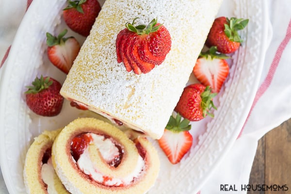 Strawberries and Cream Swiss Roll is a refreshing summer cake that is sure to impress and satisfy your guests!