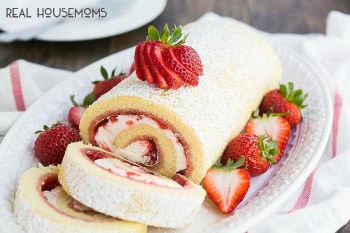 Strawberries And Cream Swiss Roll Real Housemoms