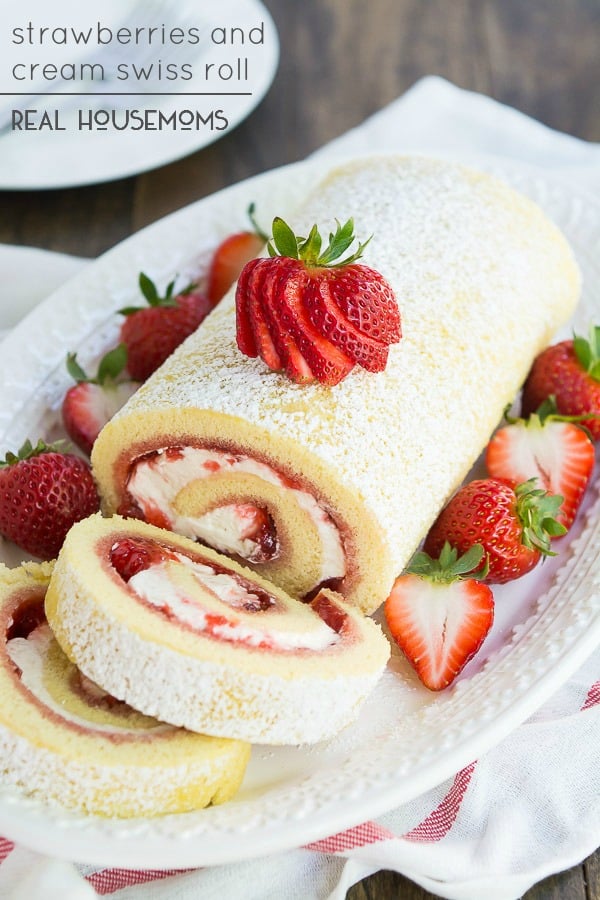 Strawberries and Cream Swiss Roll is a refreshing summer cake that is sure to impress and satisfy your guests!