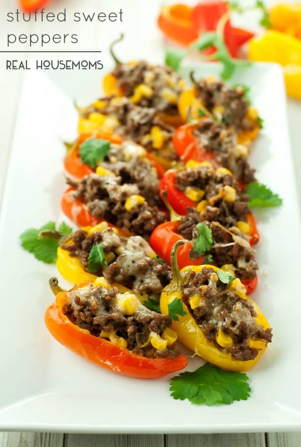 Bite sized Stuffed Sweet Peppers pack a flavorful punch that's perfect for your next summer party!