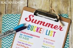 Never run out of ideas this summer to keep your kids busy by keeping this printable Summer Bucket List handy!
