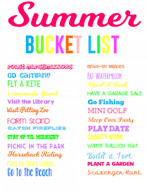 Summer Bucket List ⋆ Real Housemoms