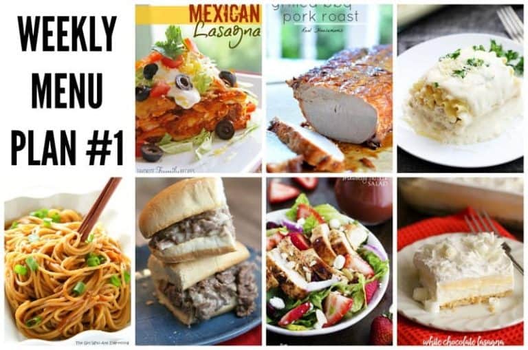 We’ve put together a WEEKLY MEAL PLAN to make your week a bit easier! We’ve got dinner planned so you don’t have to worry!