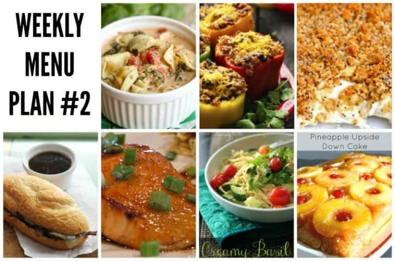 Weekly Menu Plan #2