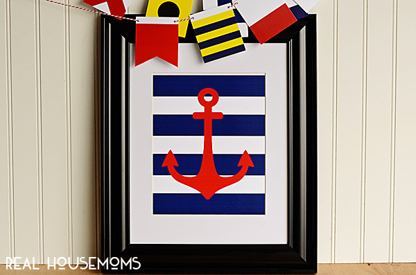 This Nautical Anchor Printable is perfect for your patriotic decor!