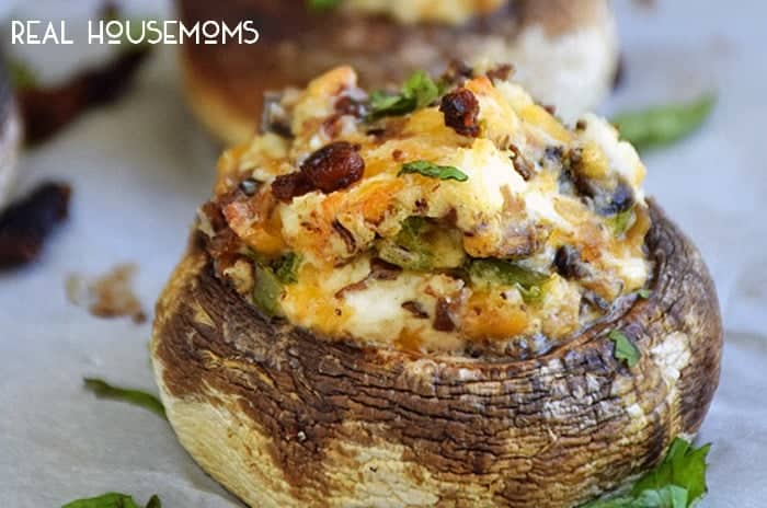 Jalapeno Popper Stuffed Mushrooms