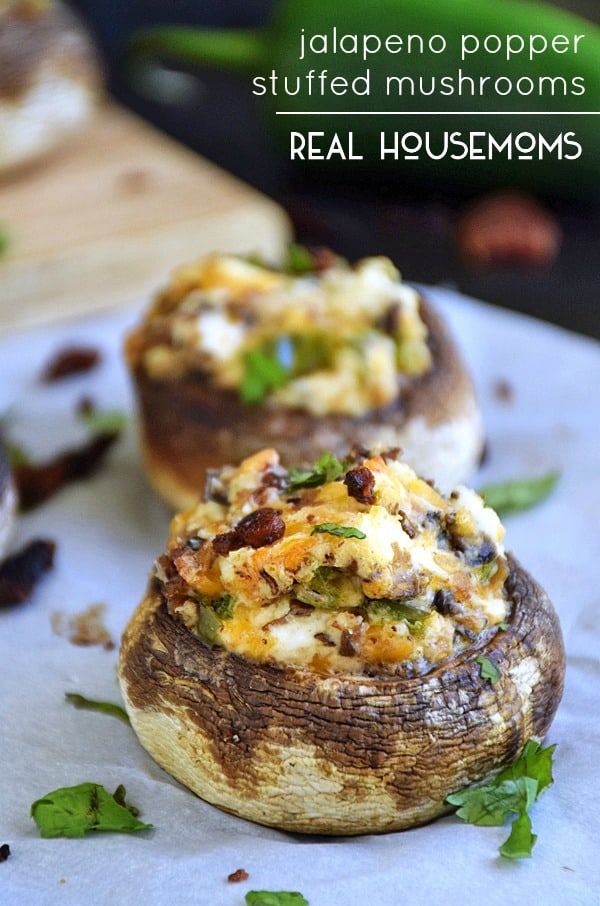 Jalapeno Popper Stuffed Mushrooms are a twist on those spicy, cheesy poppers you just might love even more!