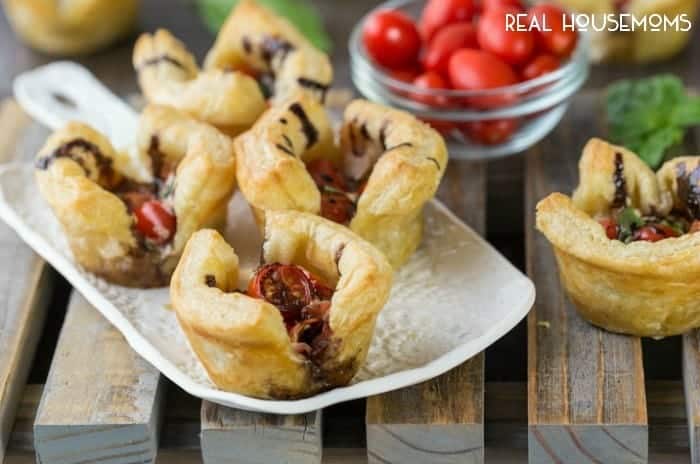 Puff Pastry Caprese Cups | Real Housemoms