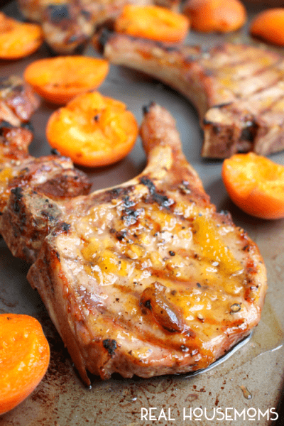 Apricot Glazed Grilled Pork Chops ⋆ Real Housemoms