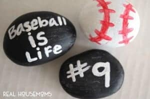 Baseball Painted Rocks