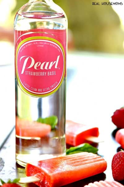 Boozy Strawberry Basil Lemonade Popsicles ⋆ Real Housemoms