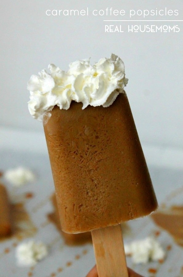 Who says popsicles are just for kids? Not me! That's what I tell myself when I am eating these Caramel Coffee Popsicles!