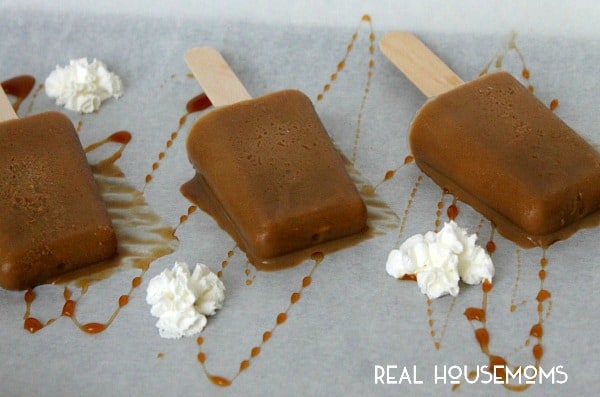 Who says popsicles are just for kids? Not me! That's what I tell myself when I am eating these Caramel Coffee Popsicles!