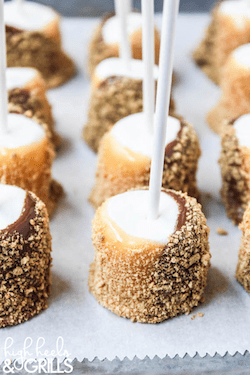 Caramel S'mores Pops - High Heels and Grills