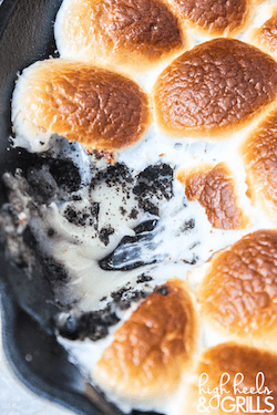 Cookies and Cream S'mores Dip - High Heels and Grills